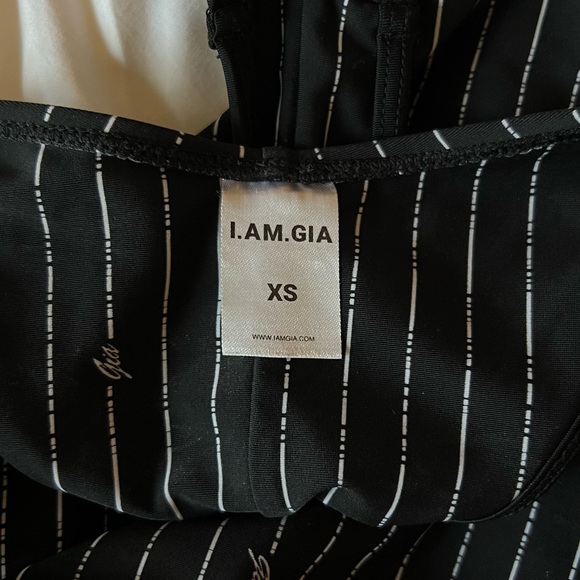 ⛓️ I.AM.GIA Pinstripe Open Back Bodysuit - Picture 7 of 8